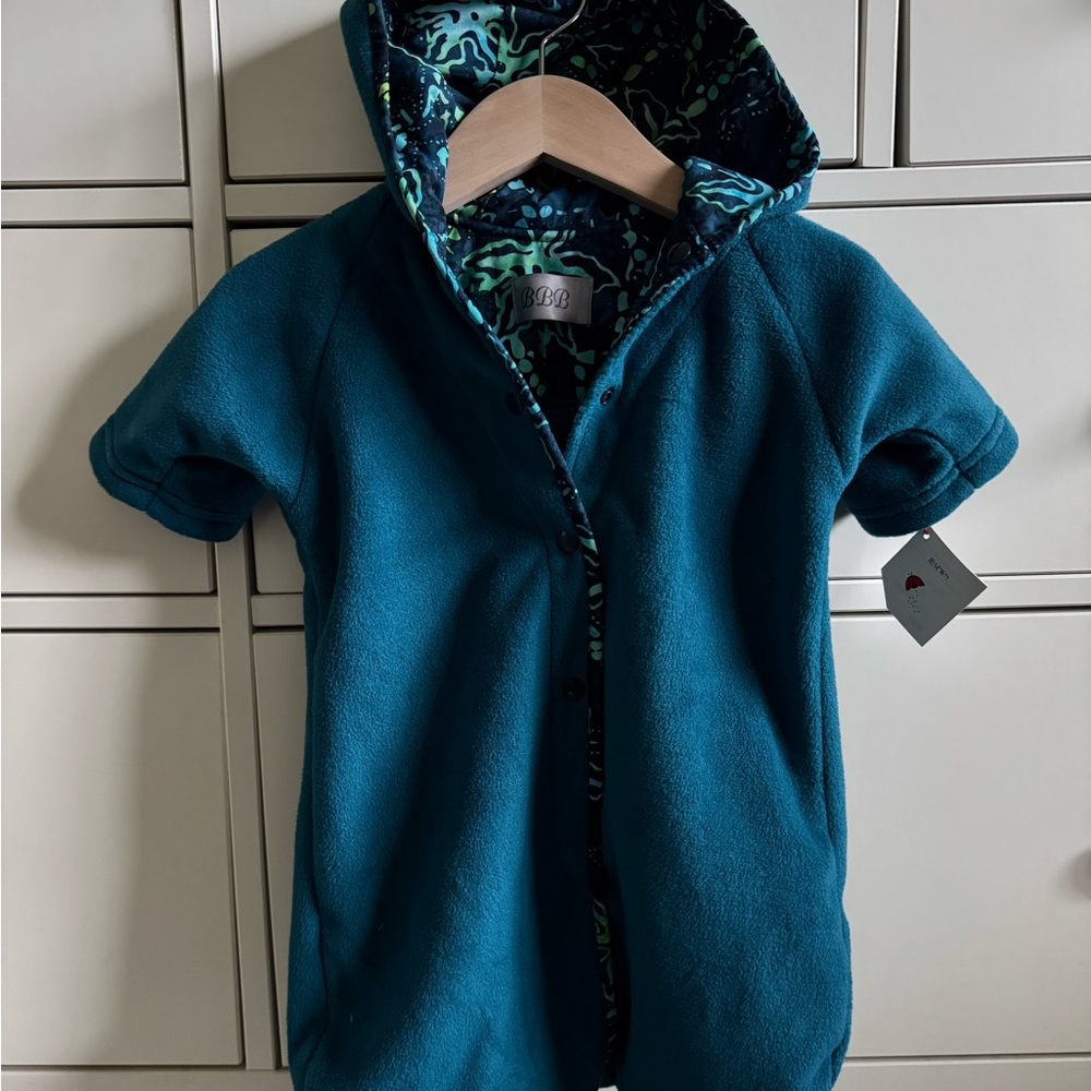 Handmade teal baby bunting